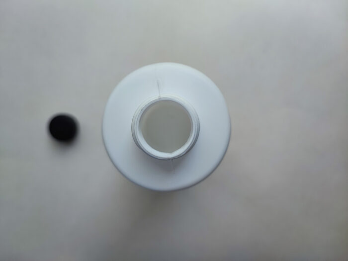 500мл/28мм Поліетилен HDPE Циліндр білий з чорною кришкою 28/410, для антисептика пляшка, флакон, баночка - Зображення 3