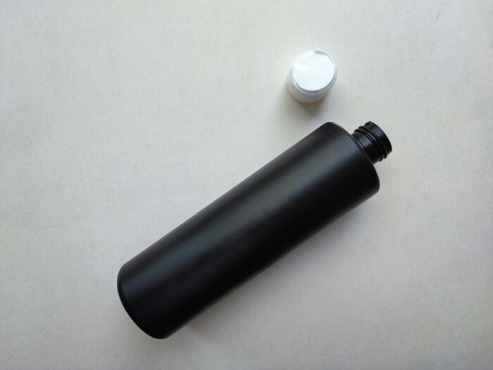 250 мл/24 мм Циліндр чорний HDPE флакон з кришкою білою диск-топ 24/410 - Зображення 3