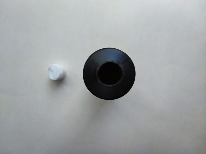250 мл/24 мм Циліндр чорний HDPE флакон з кришкою білою диск-топ 24/410 - Зображення 4