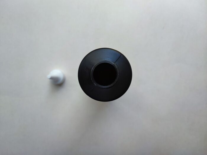250 мл/24 мм Циліндр чорний HDPE флакон з білим довгим носиком 24/410 - Зображення 5