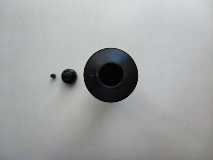 250 мл/24 мм Циліндр чорний HDPE флакон з чорним довгим носиком 24/410 - Зображення 4