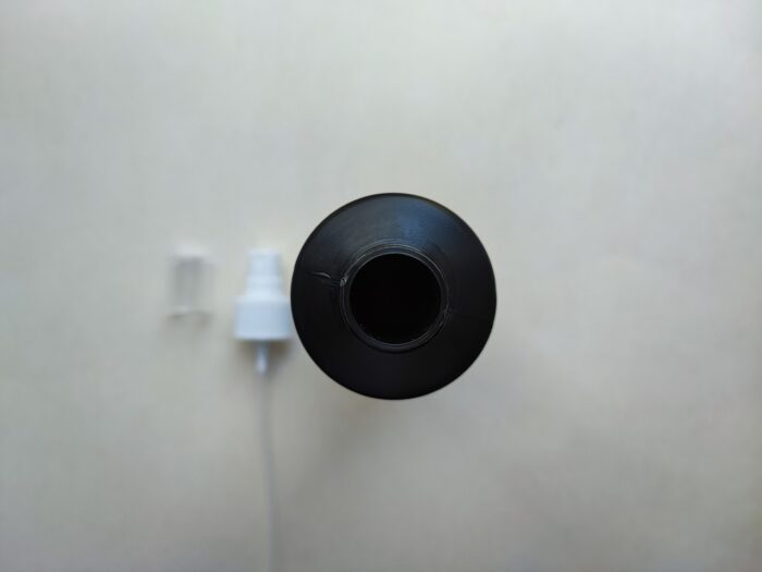 250 мл/24мм Поліетилен HDPE чорний ЦИЛІНДР з пластиковим білим спреєм, розпилювачем 24/410 - Зображення 4
