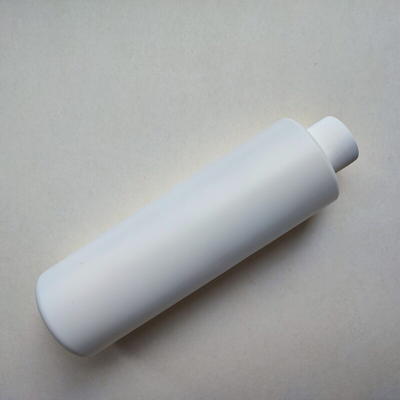 250 мл/24мм HDPE ЦИЛІНДР білий флакон з пластиковою білою кришкою 24/410