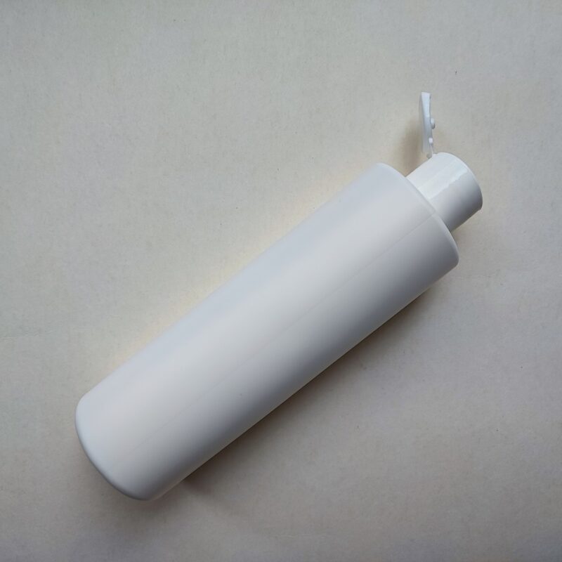 250 мл/24 мм Циліндр білий HDPE флакон з кришкою білою фліп-топ 24/410