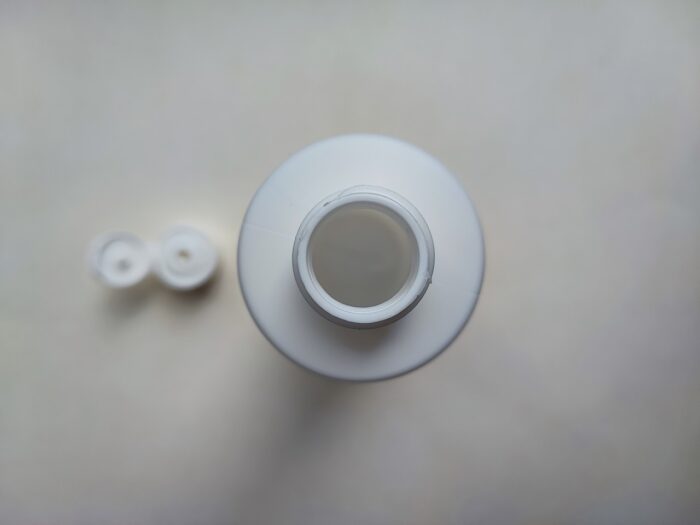 250 мл/24 мм Циліндр білий HDPE флакон з кришкою білою фліп-топ 24/410 - Зображення 5