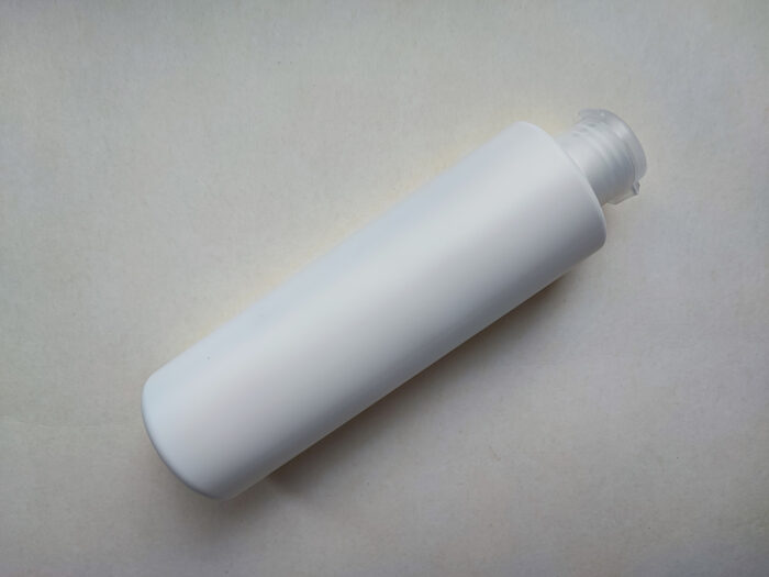 250 мл/24 мм Циліндр білий HDPE флакон з кришкою прозорою фліп-топ 24/410 - Зображення 2