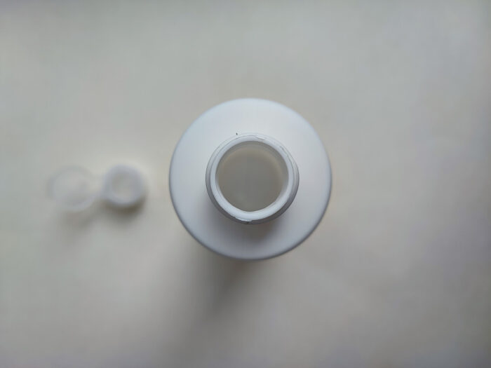 250 мл/24 мм Циліндр білий HDPE флакон з кришкою прозорою фліп-топ 24/410 - Зображення 3
