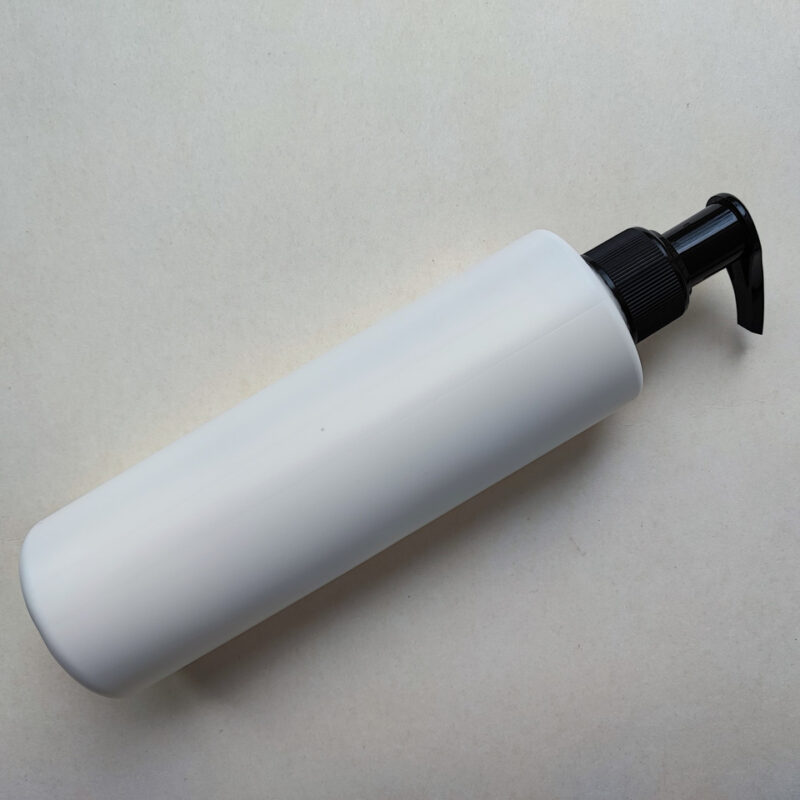 250 мл/24мм HDPE ЦИЛІНДР білий флакон з чорним дозатором для мила 24/410