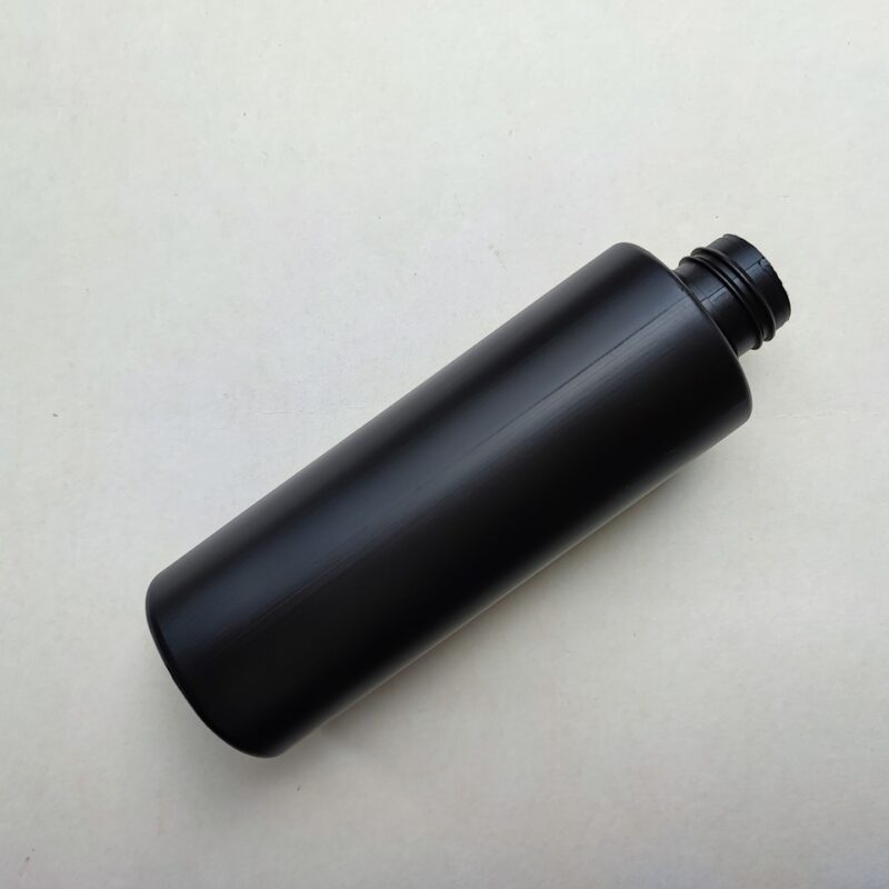150 мл/24 мм Циліндр чорний HDPE флакон окремо без насадок