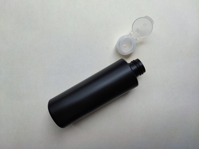 150 мл/24мм Поліетилен HDPE чорний ЦИЛІНДР флакон з кришкою прозорою фліп-топ 24 мм - Зображення 3