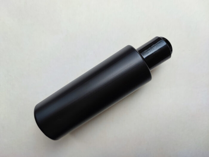 150 мл/24мм HDPE Циліндр чорний флакон з кришкою чорною диск-топ 24/410