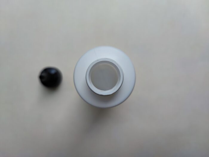 150 мл/24 мм Циліндр білий HDPE флакон з чорним коротким носиком 24/410 - Зображення 6