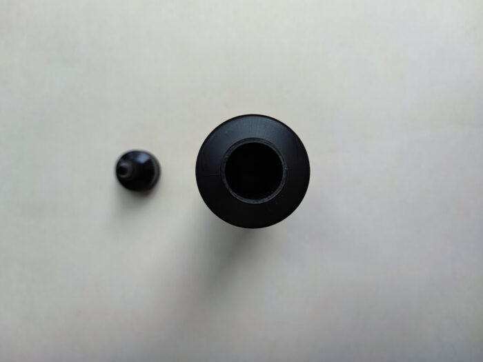 150 мл/24 мм Циліндр чорний HDPE флакон з чорним коротким носиком 24/410 - Зображення 6