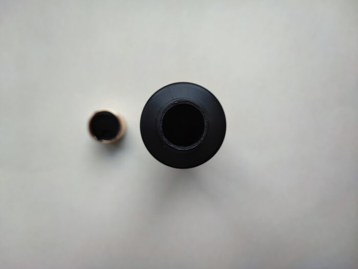 150 мл/24 мм Циліндр чорний HDPE флакон з золотистою кришкою диск-топ 24/410 - Зображення 4
