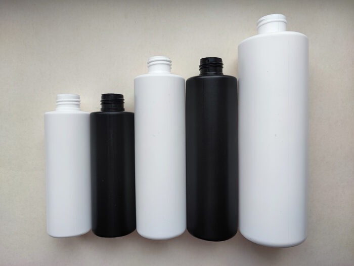 250 мл/24 мм Циліндр білий HDPE флакон з кришкою золотистою диск-топ 24/410 - Зображення 7