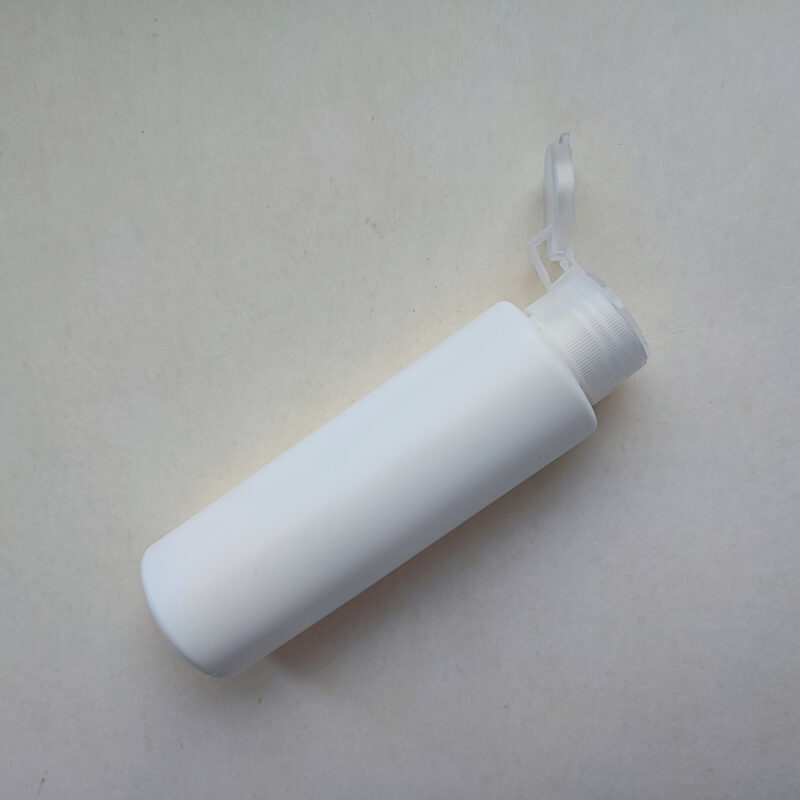 100 мл/24 мм Циліндр білий HDPE флакон з кришкою прозорою фліп-топ 24/410