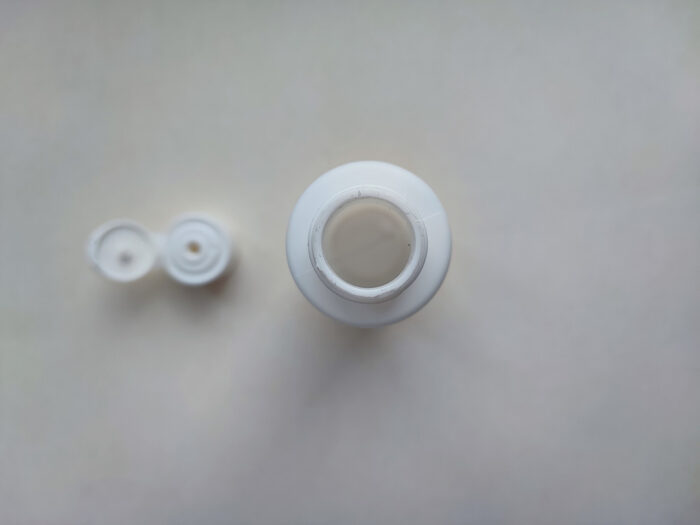 100 мл/24 мм Циліндр білий HDPE флакон з кришкою білою фліп-топ 24/410 - Зображення 5