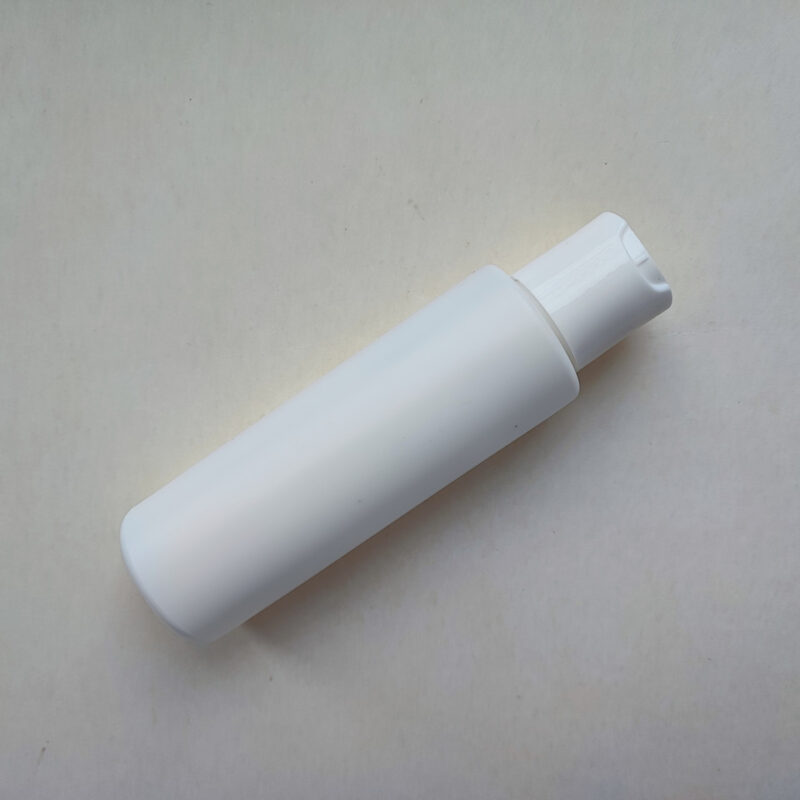 100 мл/24 мм Циліндр білий HDPE флакон з кришкою білою диск-топ 24/410
