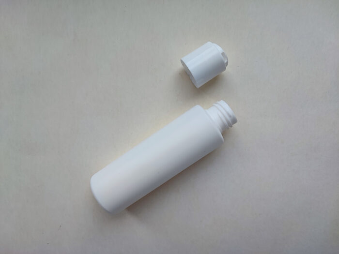 100 мл/24 мм Циліндр білий HDPE флакон з кришкою білою диск-топ 24/410 - Зображення 4