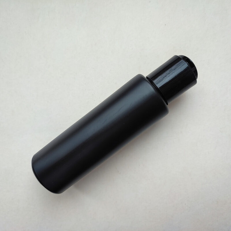 100 мл/24 мм Циліндр чорний HDPE флакон з кришкою чорною диск-топ 24/410