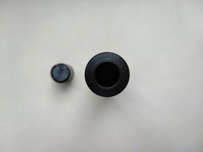 100 мл/24 мм Циліндр чорний HDPE флакон з кришкою чорною диск-топ 24/410 - Зображення 6