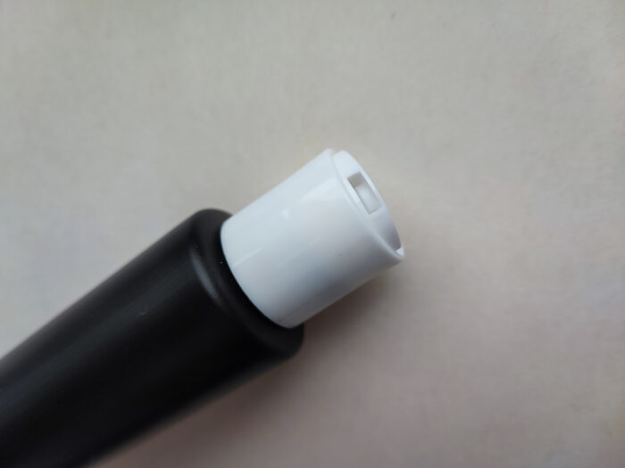 100 мл/24 мм Циліндр чорний HDPE флакон з кришкою білою диск-топ 24/410 - Зображення 3