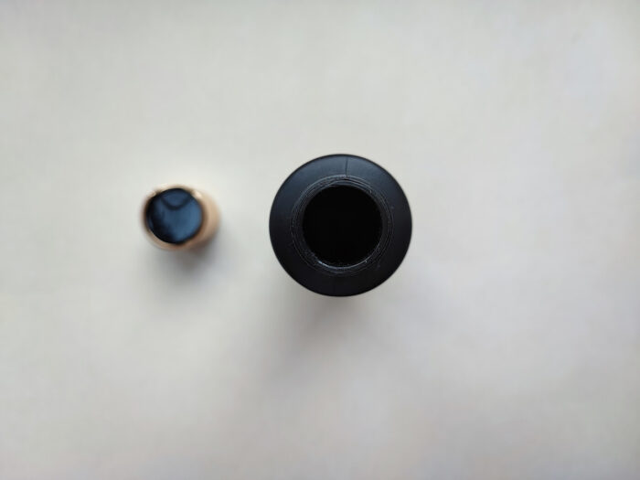 100 мл/24 мм Циліндр чорний HDPE флакон з кришкою золотистою диск-топ 24/410 - Зображення 6