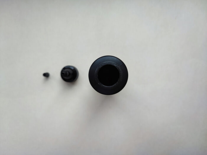 100 мл/24 мм Циліндр чорний HDPE флакон з чорним довгим носиком 24/410 - Зображення 6