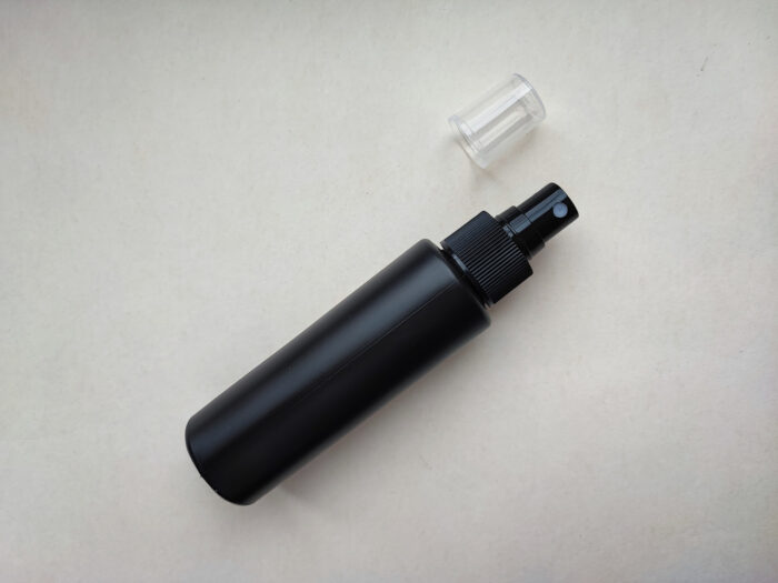 100 мл/24мм флакон Циліндр чорний Поліетилен HDPE з чорним спреєм 24/410
