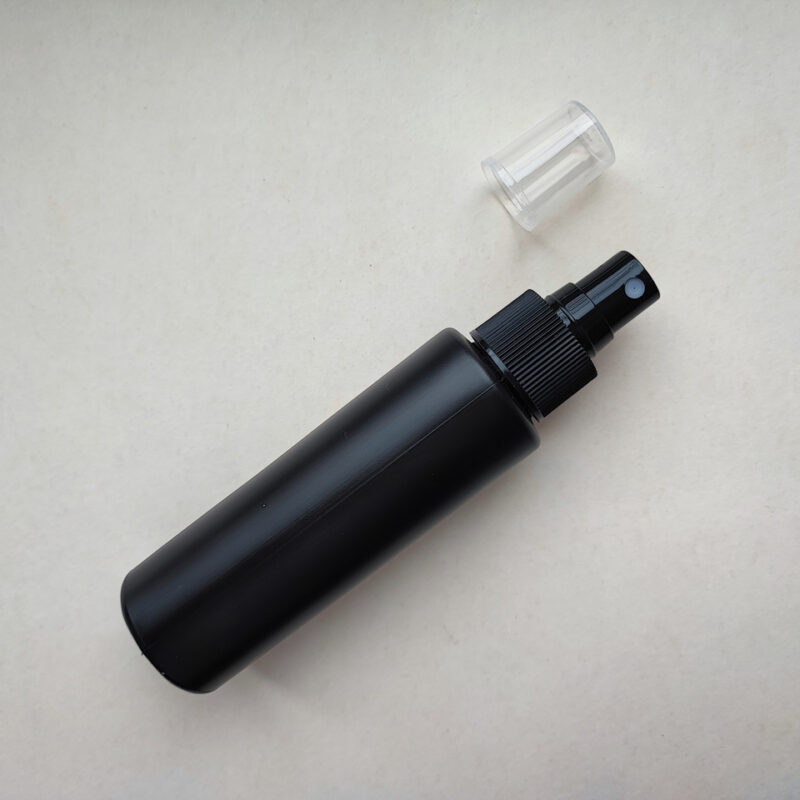 100 мл/24мм флакон Циліндр чорний Поліетилен HDPE з чорним спреєм 24/410