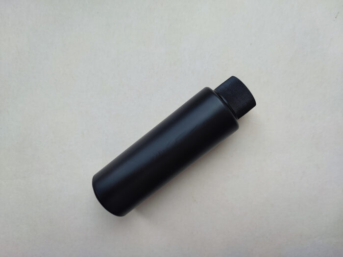100 мл/24 мм Циліндр чорний HDPE флакон з кришкою чорною + вставкою 24/410 - Зображення 3