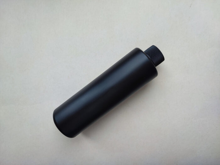 250 мл/24 мм Циліндр чорний HDPE флакон з вставка + чорна кришка 24/410 - Зображення 2