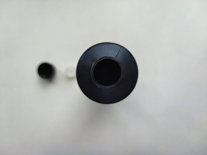 250 мл/24 мм Циліндр чорний HDPE флакон з вставка + чорна кришка 24/410 - Зображення 5