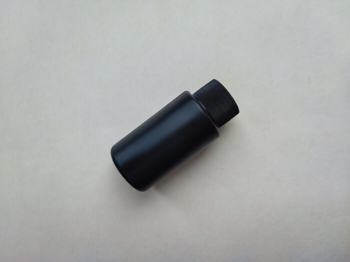 50 мл/24 мм Циліндр чорний HDPE флакон з вставкою і чорною кришкою 24/410 - Зображення 4