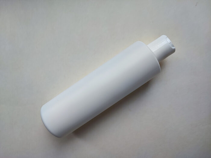 250 мл/24 мм Циліндр білий HDPE флакон з кришкою білою диск-топ 24/410