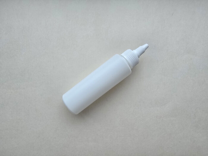 100 мл/24 мм Циліндр білий HDPE флакон з білим коротким носиком 24/410 - Зображення 2