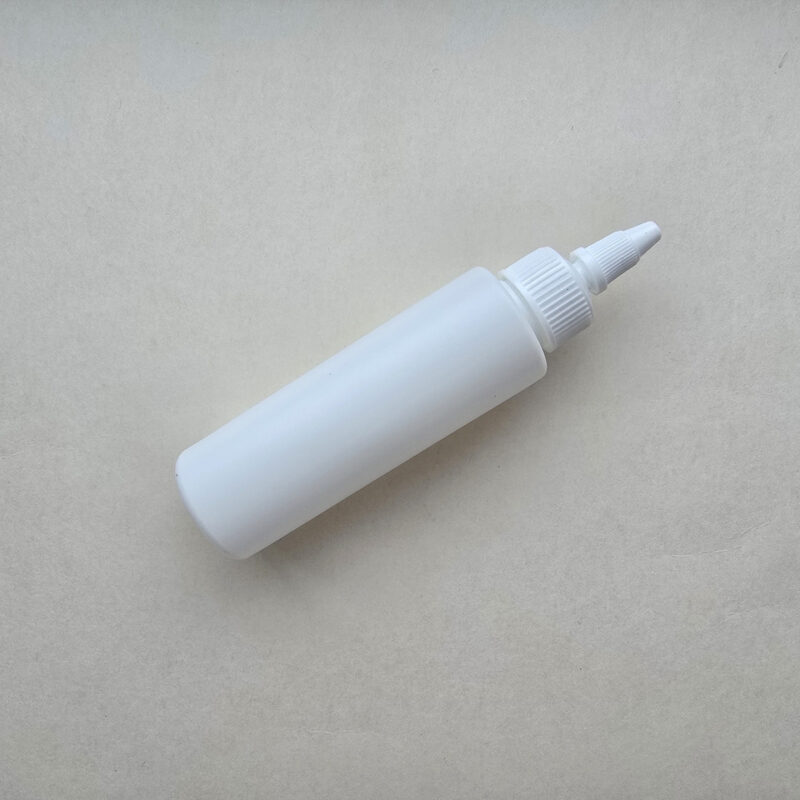 100 мл/24 мм Циліндр білий HDPE флакон з білим коротким носиком 24/410