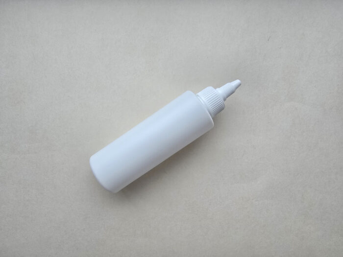 150 мл/24 мм Циліндр білий HDPE флакон з білим коротким носиком 24/410 - Зображення 2