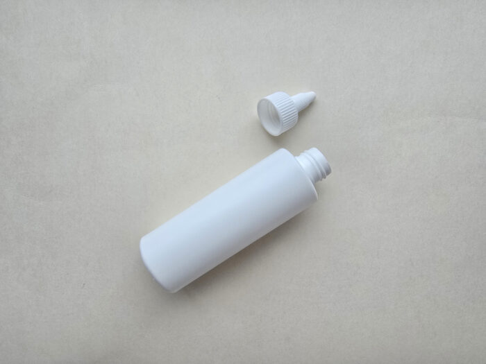 150 мл/24 мм Циліндр білий HDPE флакон з білим коротким носиком 24/410 - Зображення 3