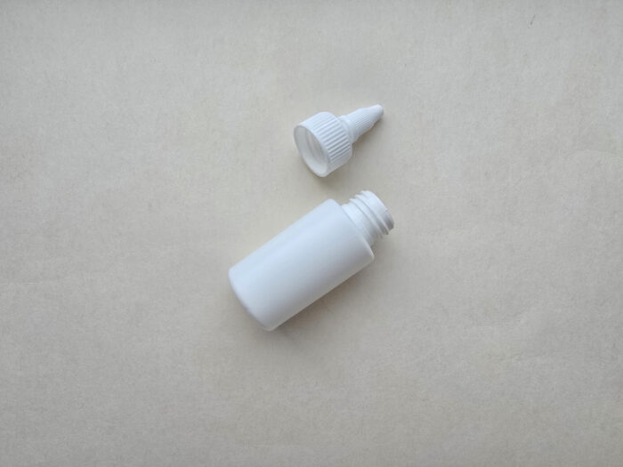 500шт. 50 мл/24 мм Циліндр білий HDPE флакон з білим коротким носиком 24/410 - Зображення 3