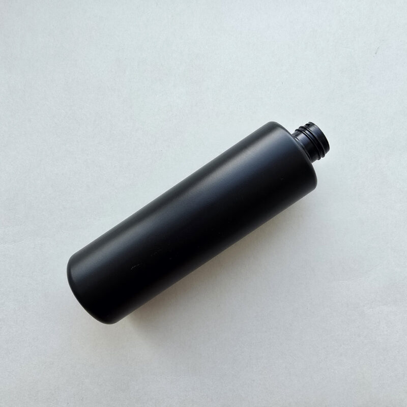 250 мл/24мм HDPE чорний ЦИЛІНДР, сам флакон окремо без насадок, пластиковий, пластмасовий